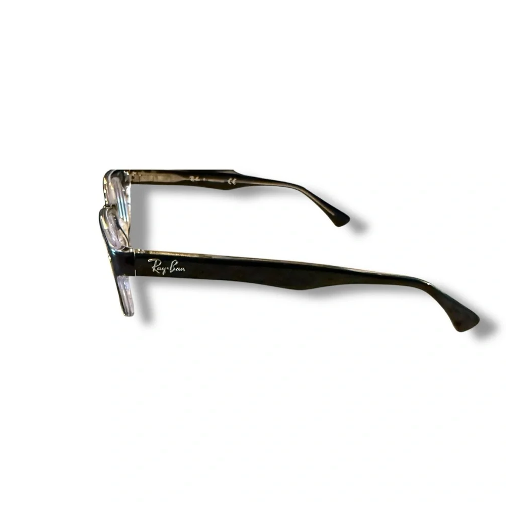 Ray-Ban Eyeglasses Frames RB51502034 Polished‎ Black On Transparent Rectangle